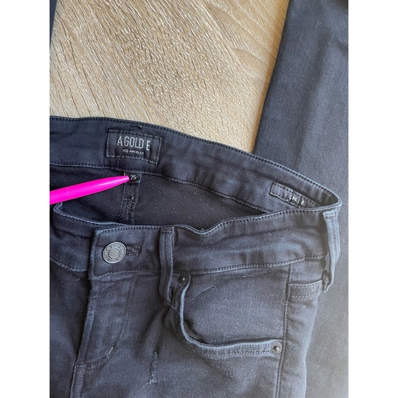 AGOLDE Chloe Distressed Jeans in black size 25 - Picture 9 of 9